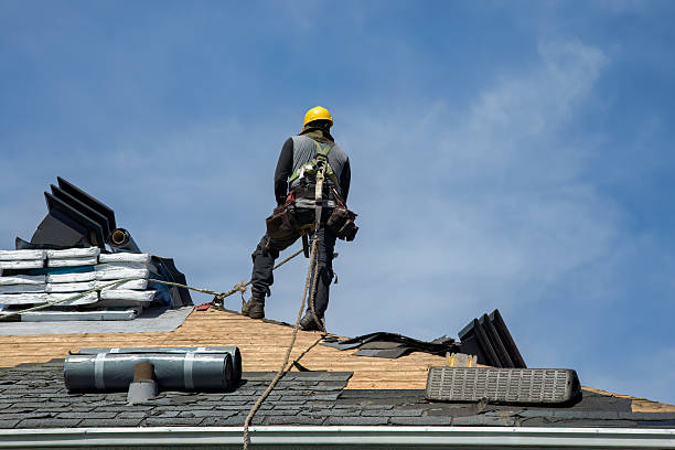 Professional Roof Installation technician working in Rochert, MN